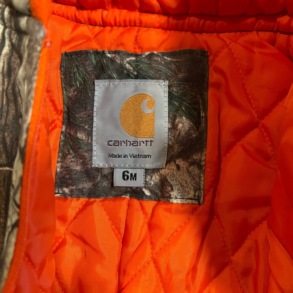 Carhartt Woodland Camo Infant Snowsuit with Bright Orange Accents - Picture 5 of 8